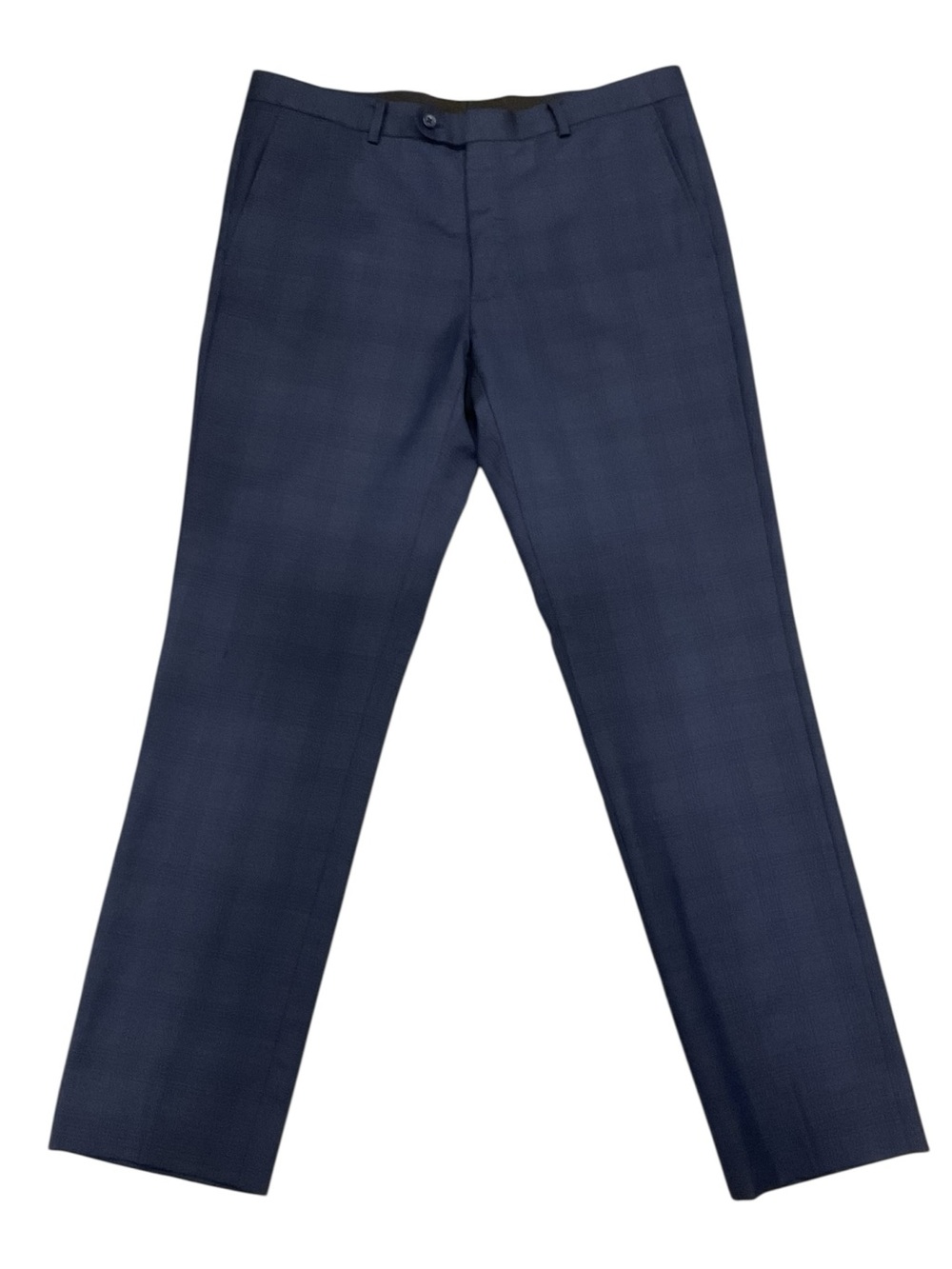 John Varvatos Star Navy Glenn Plaid Slim Pants